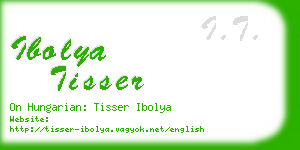 ibolya tisser business card